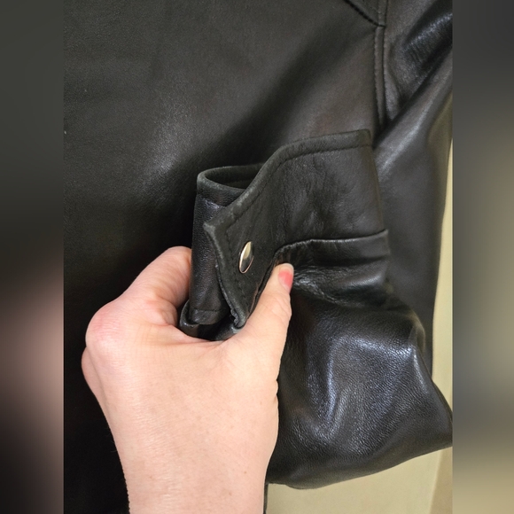 Vintage!! A&S Collections | Black Lamb Leather Jacket, Size M (Made Small) - Picture 11 of 11
